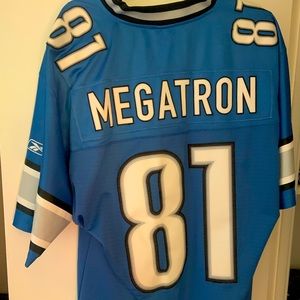 Custom Lions Calvin “megatron” Johnson jersey. Great condition.